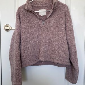 Women’s Cropped Pink Sherpa